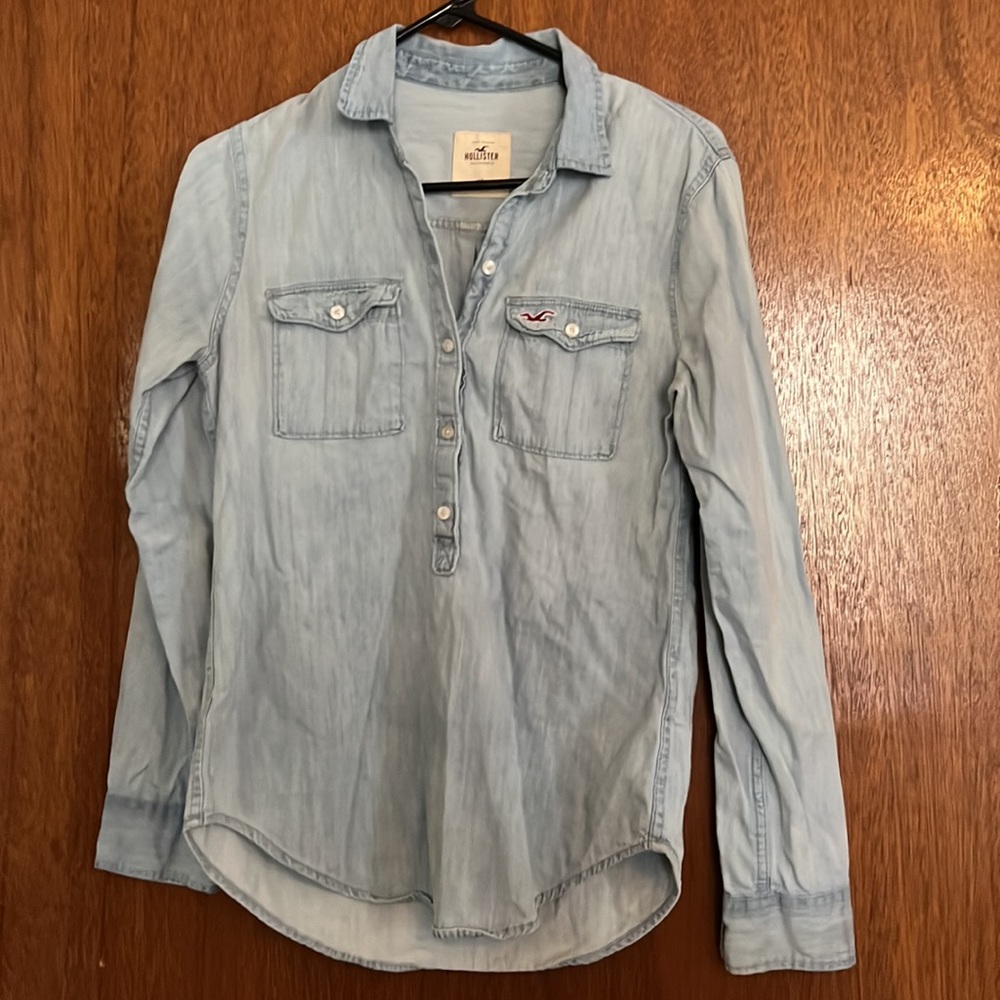 Vintage Hollister denim pop over